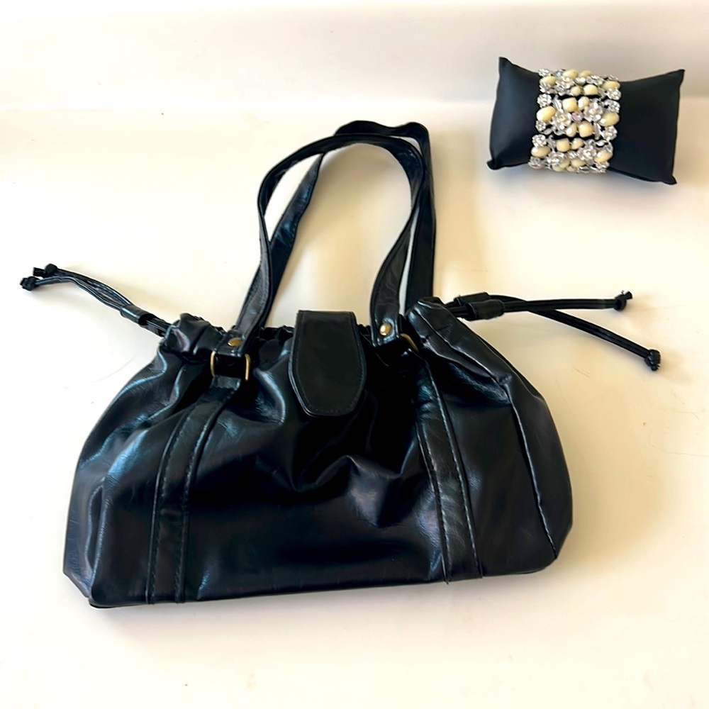 Cute New Little Black Drawstring Baby Bag